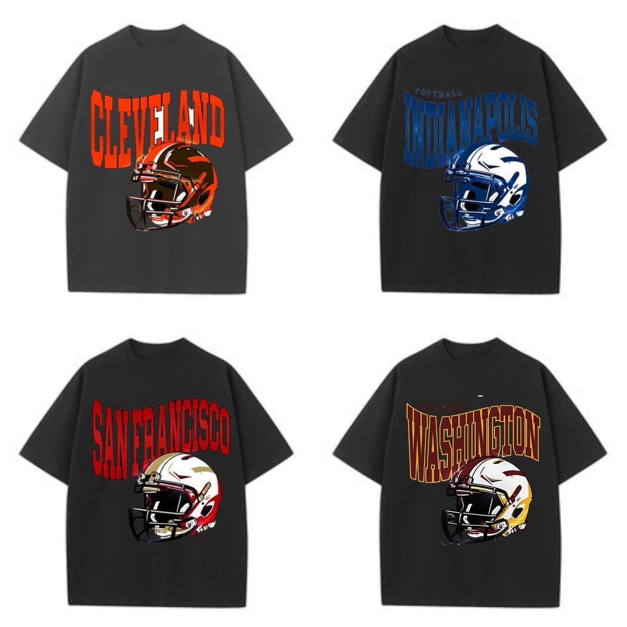 Retro Fútbol Americano Todos los Equipos T-Camisetas, Vintage Sportswear Hoodie Collection, Clásico Sudadera For Fútbol Americano Fan – image 2, NFL Tee, San Francisco 49ers Tee, Dallas Cowboys Tee, Detroit Lions Tee, Kansas City Chiefs Tee, Tampa Bay Buccaneers Tee, Arizona Cardinals Tee