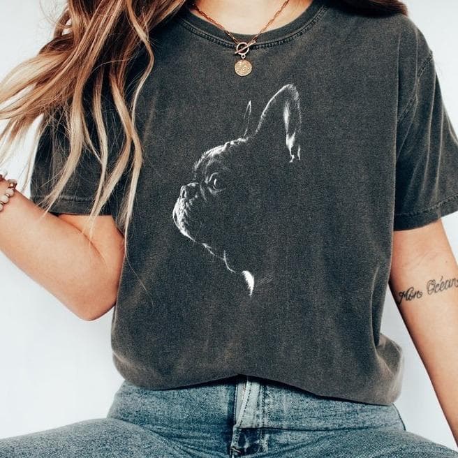 Retro Frenchie Dog Comfort Colors Tee, Sweatshirt, Hoodie & Gifts – image 2, Frenchie Dog Tee, Frenchie Dog Merch, Frenchie Dog Shirt, Frenchie Dog Sweatshirt, Frenchie Dog Hoodie, Frenchie Dog Clothes