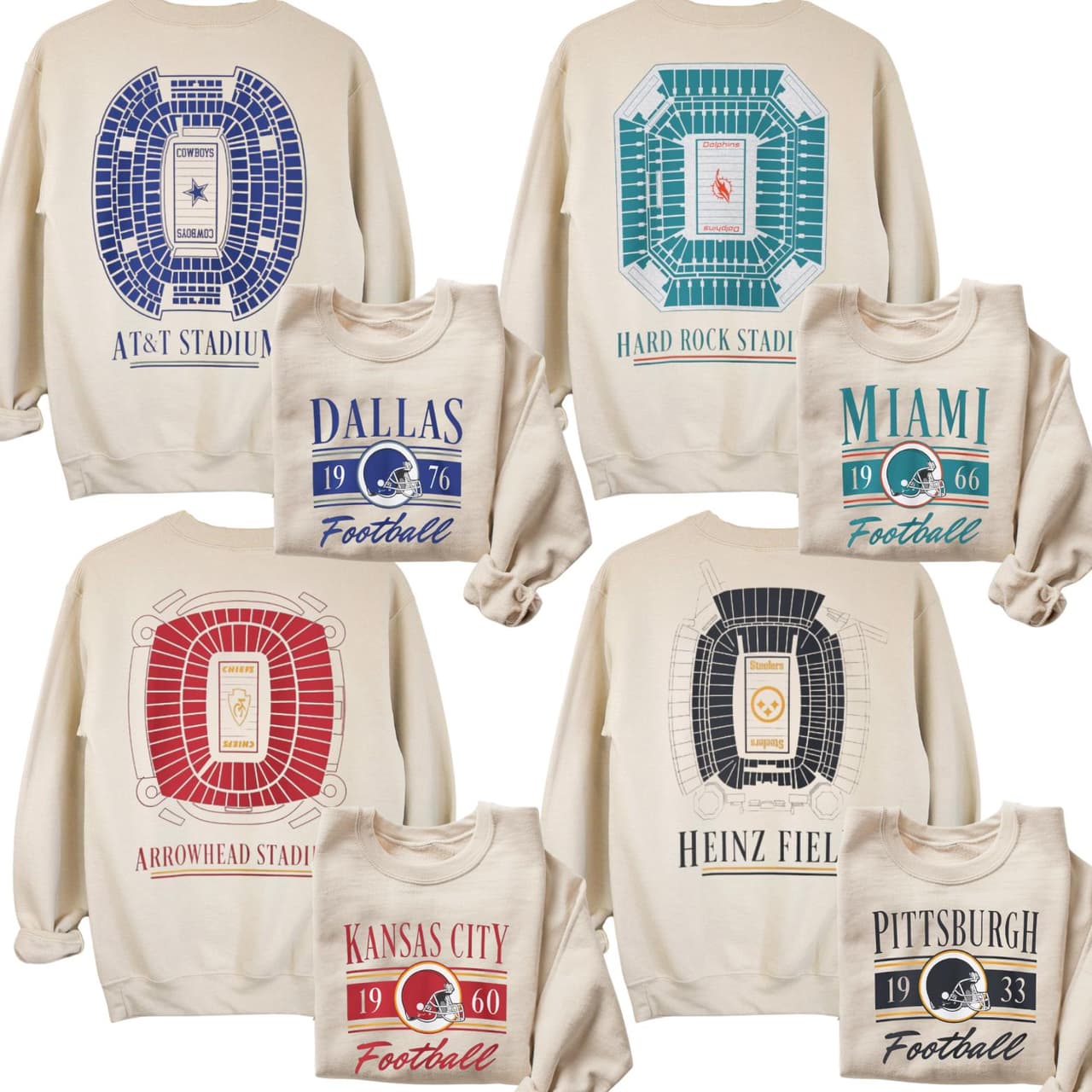 Retro Graphic All Team Football 2 Sided Sweatshirt, Football Thowback Vintage All Teams For Fans Hoodie, Unisex Vintage College Football Tee – image 1, NFL Tee, San Francisco 49ers Tee, Dallas Cowboys Tee, Detroit Lions Tee, Kansas City Chiefs Tee, Tampa Bay Buccaneers Tee, Arizona Cardinals Tee