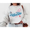 Retro Hello KT Dodgerrs Baseball Sweatshirt, Vintage Style Los Angeles Hoodie, Gift For Fans 1 small thumbnail
