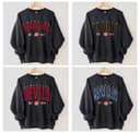 Retro Hockey sobre Hielo Sudadera, Unisex Vintage 90s Todos los Equipos Hockey Hoodie, Cuello Redondo Camiseta, Casual Clásico T-Camiseta 3 small thumbnail