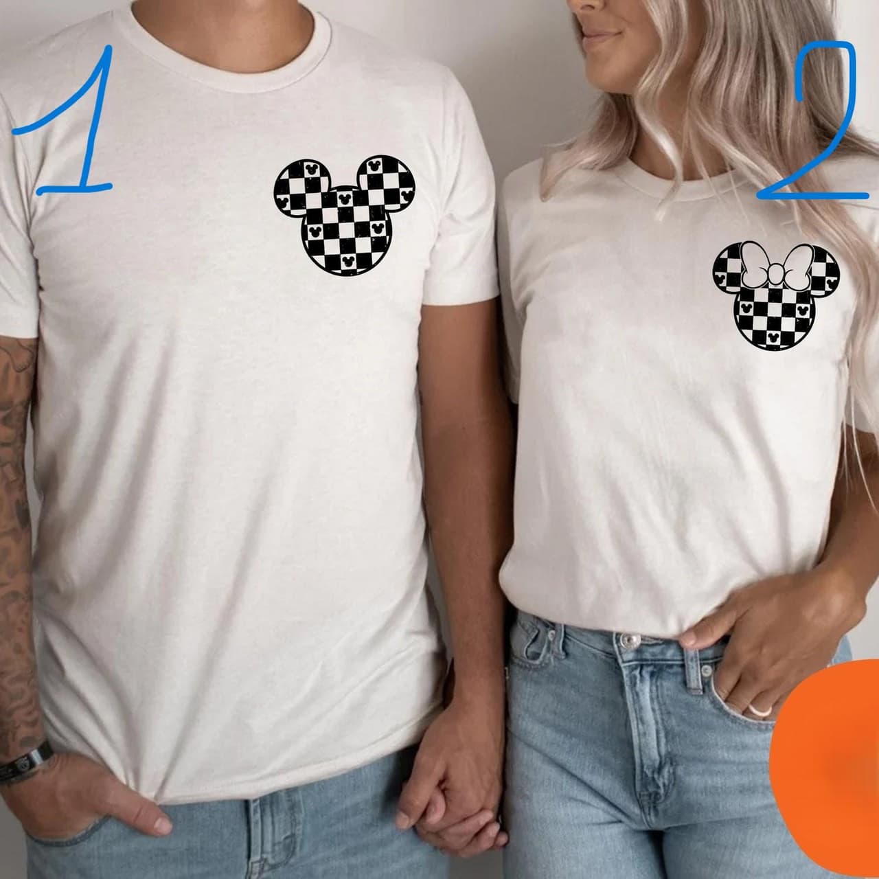 Retro Mickey Minnie Checkered Family Shirts - Magic Kingdom Trip Tees – image 1, Mickey Tee, Mickey Merch, Mickey Shirt, Mickey Sweatshirt, Mickey Hoodie, Mickey Clothes