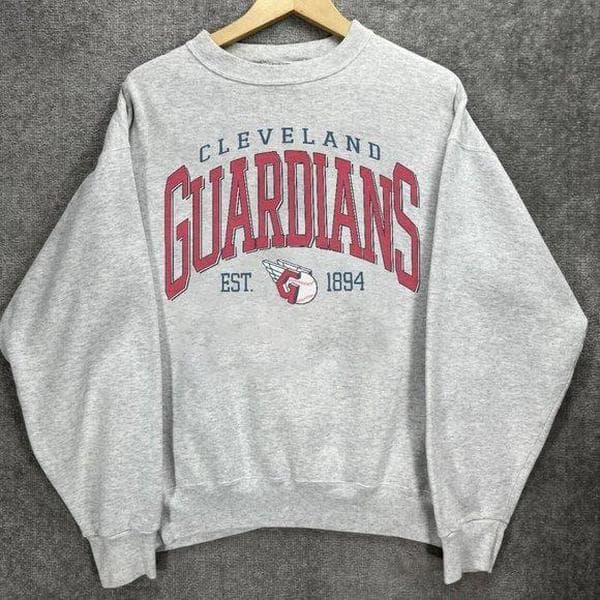 Retro MLB Cleveland Guardians Baseball Sweatshirt & Shirt – image 1, Cleveland Guardians Tee, Cleveland Guardians Merch, Cleveland Guardians Shirt, Cleveland Guardians Sweatshirt, Cleveland Guardians Hoodie, Cleveland Guardians Clothes