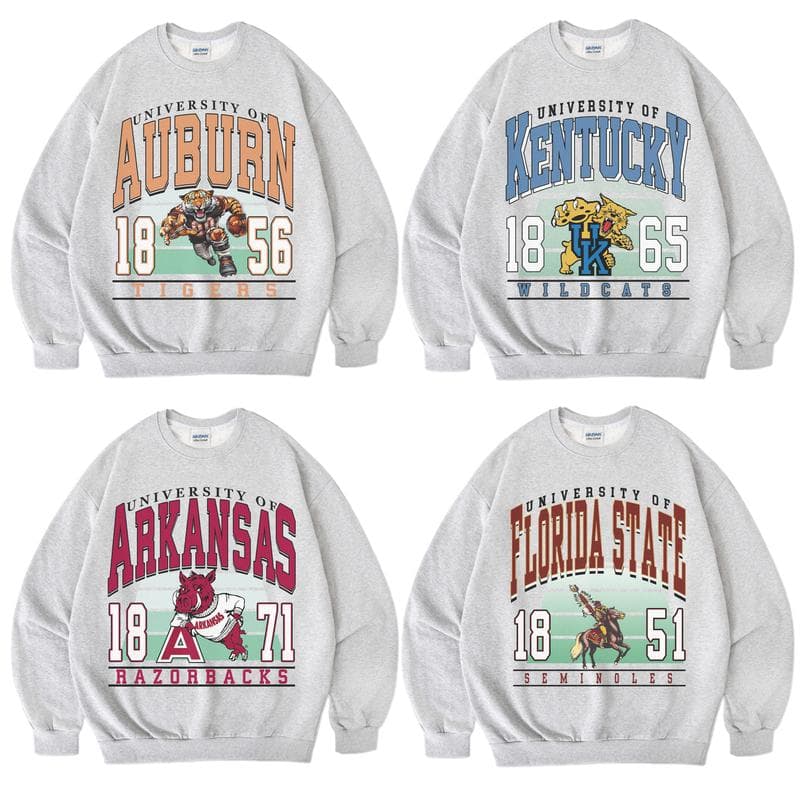 Retro NCAA All University Football Sweatshirt, Vintage All Team NCAA Football Sweatshirt, Crewneck for Mens, for Womens, Fall Sweaters – image 2, Vintage College Tee, NCAA T-Shirt, Alabama Crimson Tide tshirt, Ohio State Buckeyes tshirt, Texas Longhorns tshirt, Georgia Bulldogs tshirt, Michigan Wolverines tshirt
