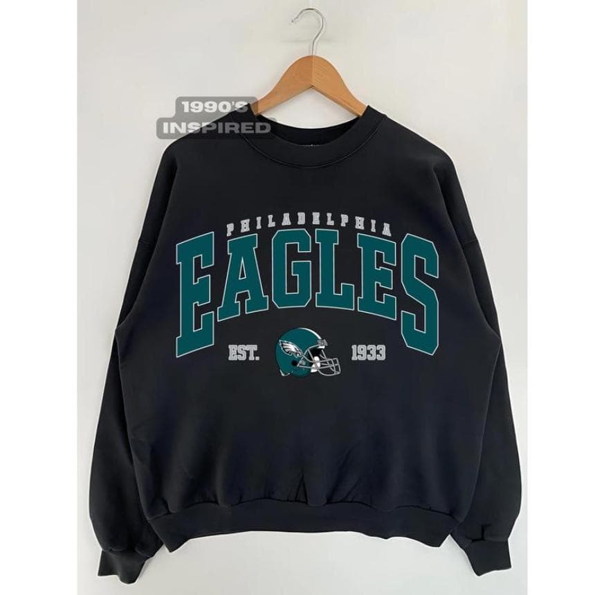 Retro Philadelphia Eagles Football Crewneck Sweatshirt Fan Gift – image 1, Philadelphia Eagles Tee, jalen hurts shirsey, philadelphia eagles merch, eagles sweatshirt, philadelphia eagles sweatshirt, eagles hooded sweatshirt, eagles shirt