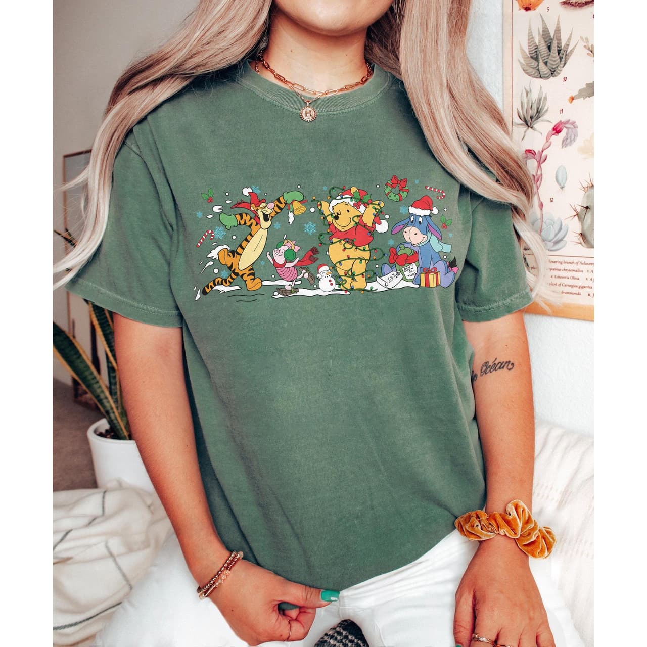 Retro Pooh Christmas Shirts - Cute Women's 2024 Holiday Gifts – image 1, disney shirt, cameron boyce merch, disney shirts for women, disney tee shirts womens, womens disney tee, disney family shirts, disney t shirts family