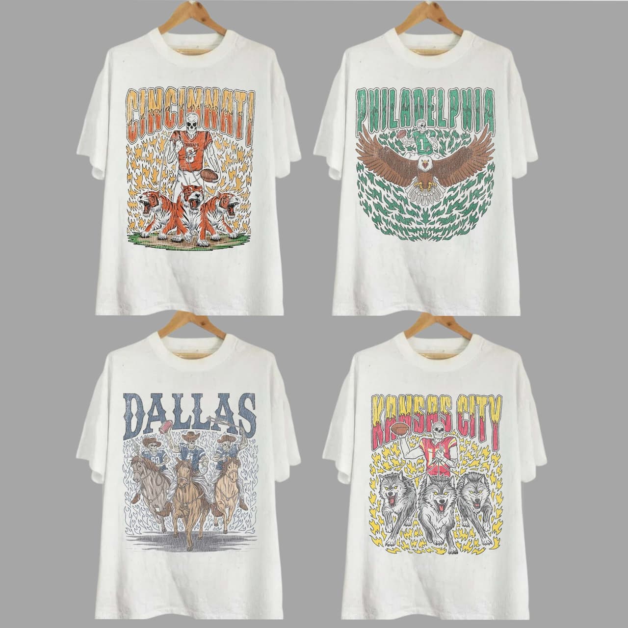 Retro Skeleton Todos los Equiposs Fútbol Americano T-shirt, Gildan 5000 Unisex Cuello Redondo Clásico Sudadera, Todos los Equiposs Fútbol Americano Hoodie – image 1, NFL Tee, San Francisco 49ers Tee, Dallas Cowboys Tee, Detroit Lions Tee, Kansas City Chiefs Tee, Tampa Bay Buccaneers Tee, Arizona Cardinals Tee