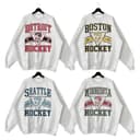 Retro Style Vintage Hockey Crewneck Sweatshirt for All Teams, Unisex Fan Gear 1 small thumbnail