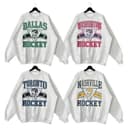 Retro Style Vintage Hockey Crewneck Sweatshirt for All Teams, Unisex Fan Gear 2 small thumbnail