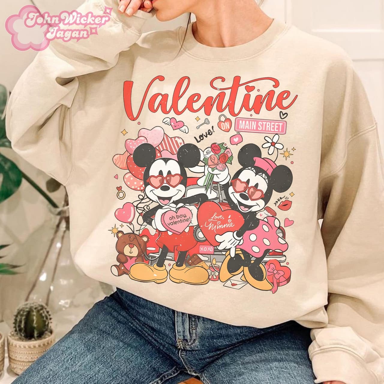 Retro Valentine Disneyland Sweatshirt & Main Street Couple Shirt – image 1, disney shirt, cameron boyce merch, disney shirts for women, disney tee shirts womens, womens disney tee, disney family shirts, disney t shirts family