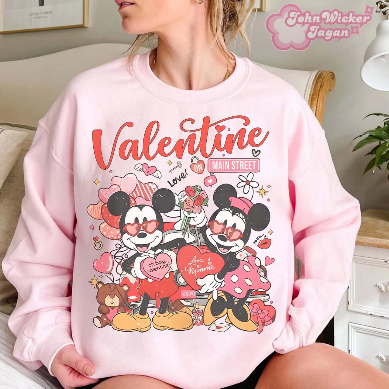 Retro Valentine Disneyland Sweatshirt & Main Street Couple Shirt – image 2, disney shirt, cameron boyce merch, disney shirts for women, disney tee shirts womens, womens disney tee, disney family shirts, disney t shirts family