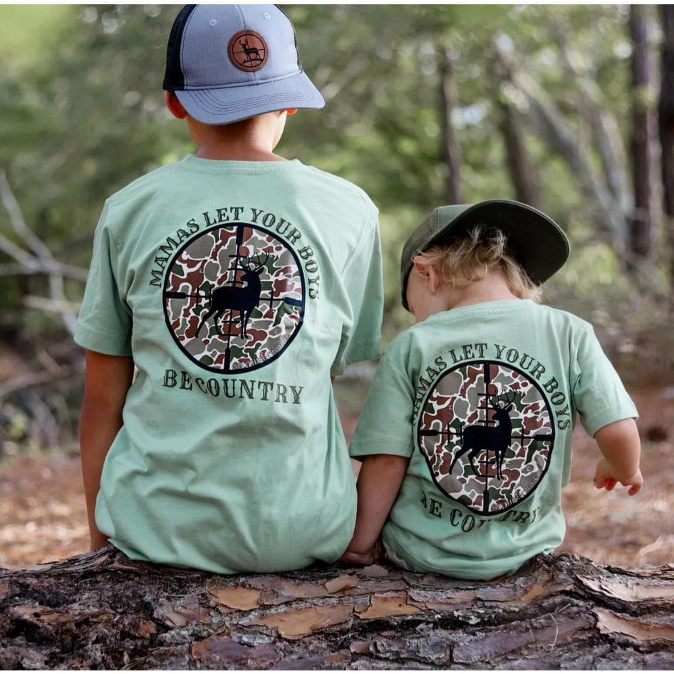 SAGE Boys Be Country Youth & Toddler Short Sleeve Tee – image 1, Cross Camo Hunting Tee, Cross Camo Hunting Merch, Cross Camo Hunting Shirt, Cross Camo Hunting Sweatshirt, Cross Camo Hunting Hoodie, Cross Camo Hunting Clothes