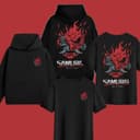 Samurai Reunion Tour Shirt, 2 sided Classic Samurai Band Hoodie, Cyberpunk Samurai Sweatshirt 1 small thumbnail