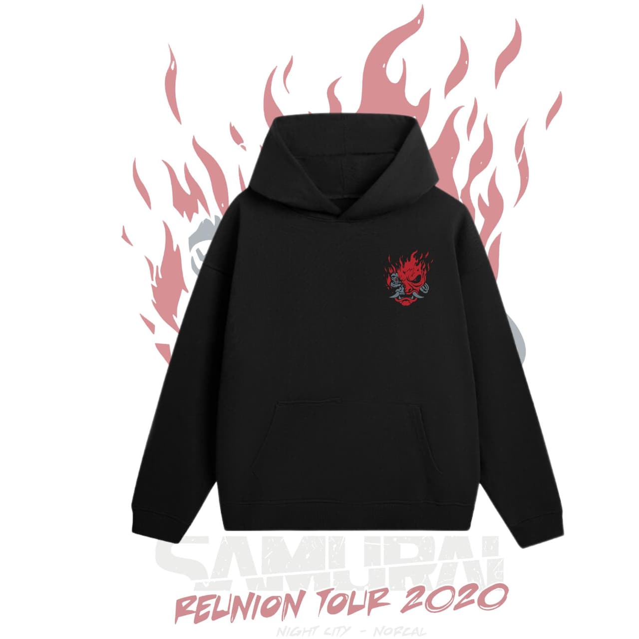 Samurai Reunion Tour Shirt, 2 sided Classic Samurai Band Hoodie, Cyberpunk Samurai Sweatshirt – image 3, Samurai Reunion Tour Tee, Samurai Reunion Tour Shirt, Samurai Reunion Tour Sweatshirt, Samurai Reunion Tour Hoodie, Samurai Reunion Tour Clothes