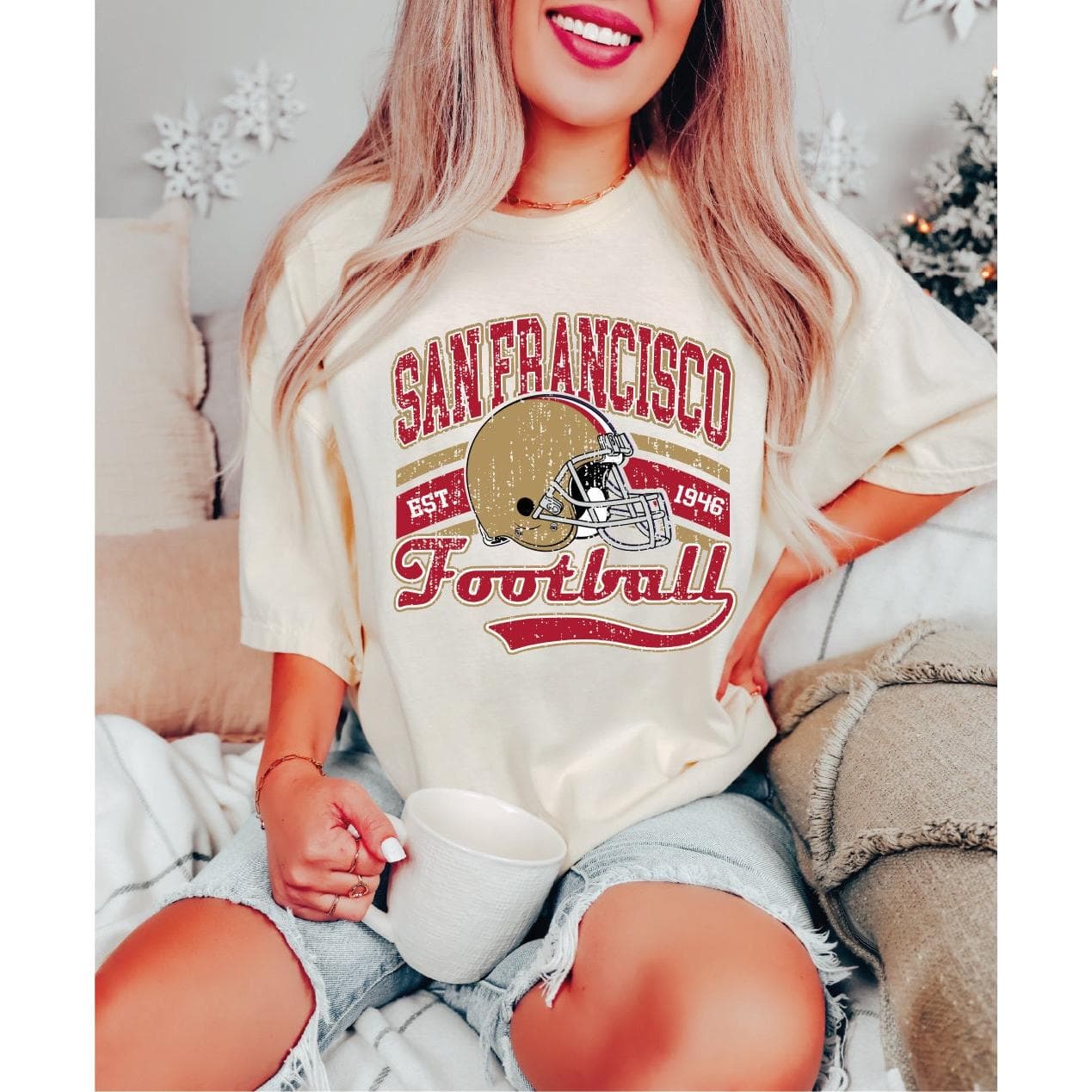 Camiseta casual de cuello redondo para fan de San Francisco, regalo de camiseta de fútbol vintage U1ZMF – image 2, San Francisco 49ers Tee, san francisco 49ers gear, 49ers shirt, 49ers tshirt, 49ers tee shirts, san francisco 49ers tee shirts, san francisco 49ers t shirt