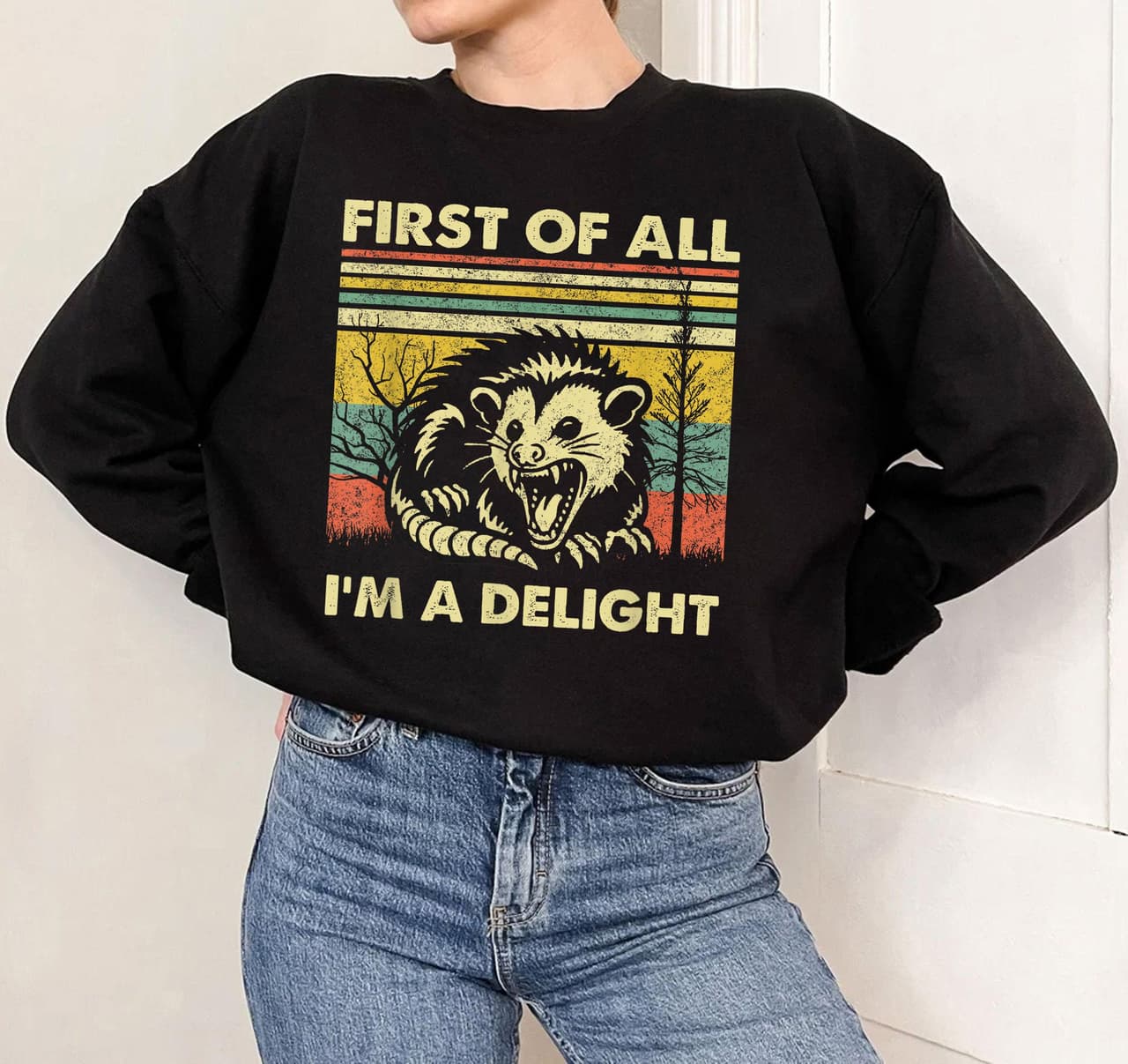 Sarcastic Opossum 'I'm A Delight' Shirt, Sweatshirt, Hoodie – image 4, I'm A Delight Tee, I'm A Delight Merch, I'm A Delight Shirt, I'm A Delight Sweatshirt, I'm A Delight Hoodie, I'm A Delight Clothes
