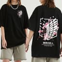 Scouts Wings AOT Anime Manga Hoodie & T-Shirt | Double-Sided Graphic Tee 2 small thumbnail