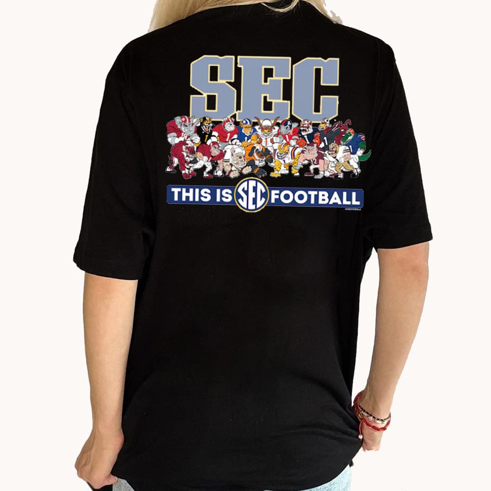 Camiseta SEC Football Mascotas 2024 Doble Cara - Regalo Fan Vintage – image 2, SEC Tee, SEC Merch, SEC Shirt, SEC Sweatshirt, SEC Hoodie, SEC Clothes