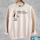 Serious Goose Sweatshirt, Cute Funny Silly Goose Shirt for Men Women 1 small thumbnail