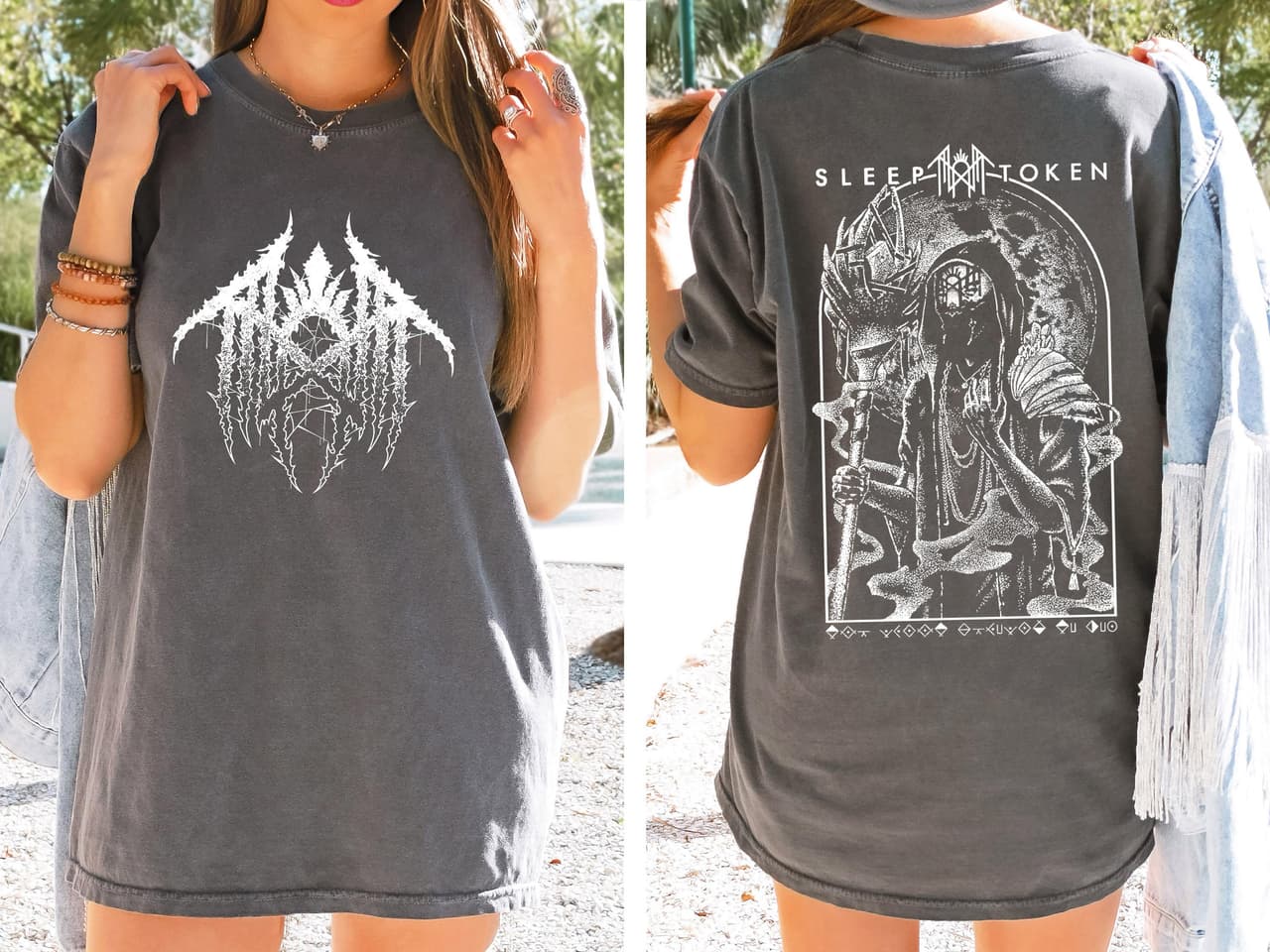 Sleep Token Double Sided Shirt, Reaper Angel Tee, Vintage Hoodie, Tour Merch – image 3, Sleep Token Tee, Sleep Token Merch, Sleep Token Shirt, Sleep Token Sweatshirt, Sleep Token Hoodie, Sleep Token Clothes