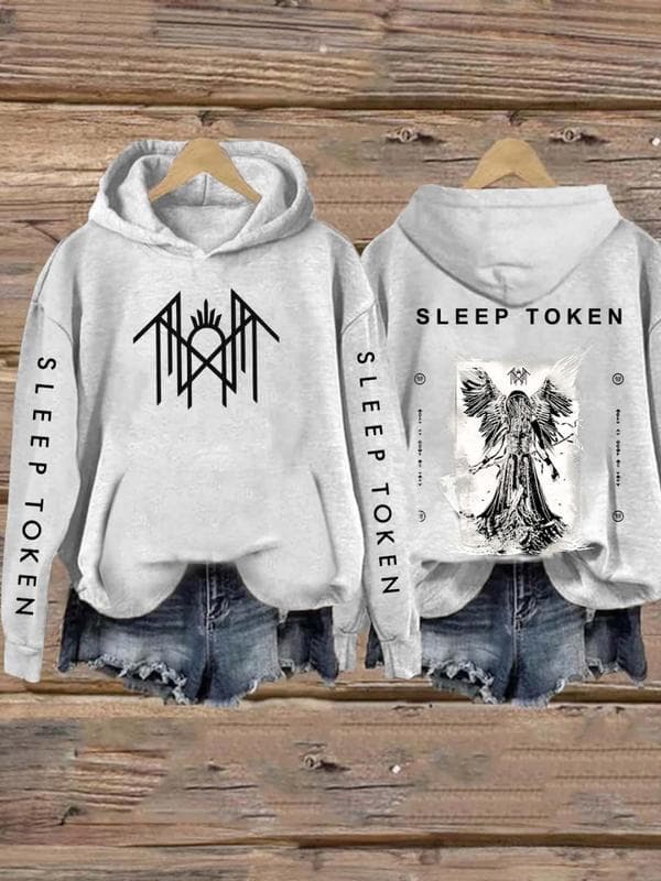 Sleep Token 'Reaper Angel' Hoodie - Take Me Back To Eden Vintage Fan Gift – image 2, Sleep Token Tee, Sleep Token Merch, Sleep Token Shirt, Sleep Token Sweatshirt, Sleep Token Hoodie, Sleep Token Clothes