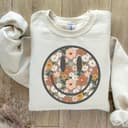 Smiling Happy Face Sweatshirt, Hoodie, Crewneck, T-Shirt 2 small thumbnail