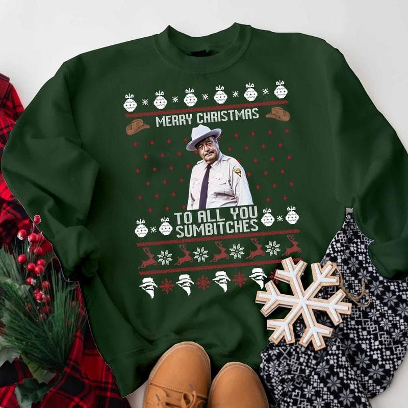 Smokey And The Bandit 'Sumbitches' Funny Christmas Apparel – image 2, Smokey And The Bandit Tee, Smokey And The Bandit Merch, Smokey And The Bandit Shirt, Smokey And The Bandit Sweatshirt, Smokey And The Bandit Hoodie, Smokey And The Bandit Clothes