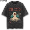 Snorlax In The City Vintage Pokemon Merch Anime Graphic Tee Gift 1 small thumbnail