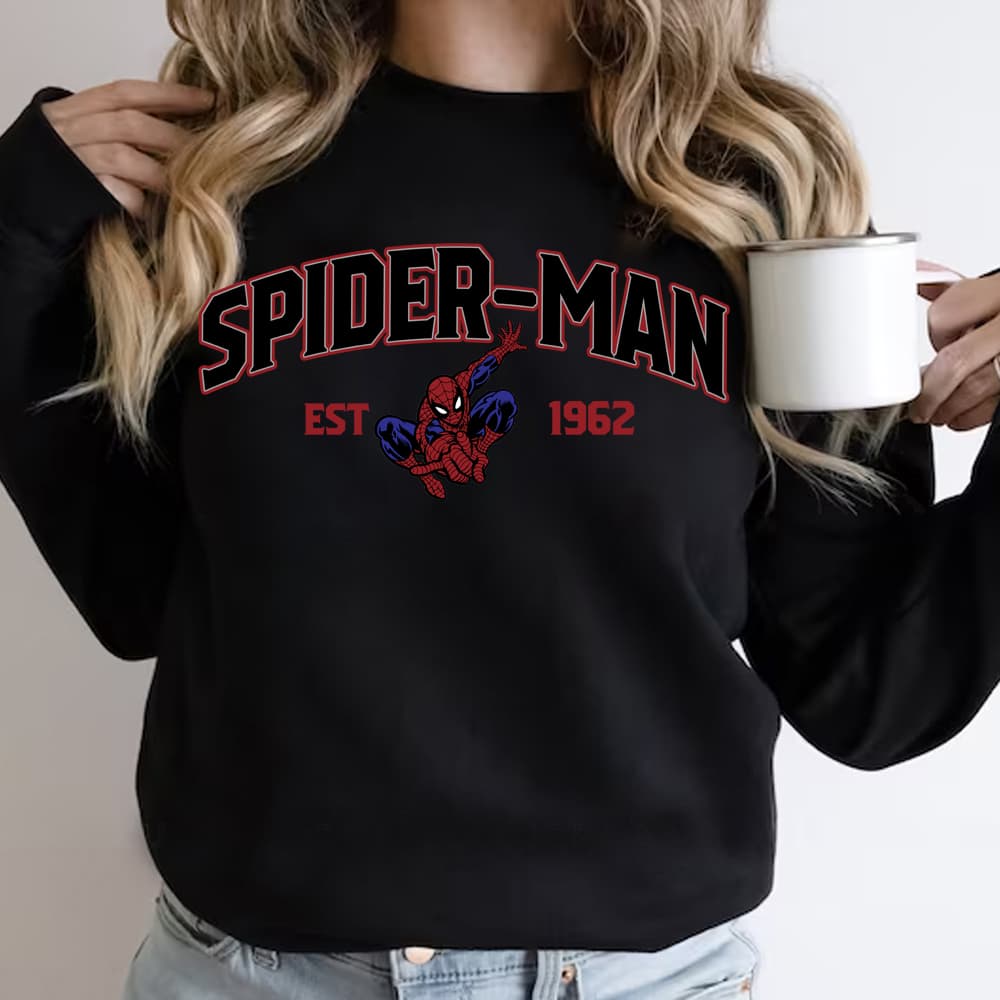 Spider Man Cartoon Graphic Sweatshirt, Peter Shirt, Movie Hoodie – image 1, Spiderman Tee, spiderman hooded sweatshirt, spiderman shirt, spiderman tee shirt, shirt spiderman, marvel spider man shirt, spiderman t shirt