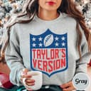 Tay's Version Swifty Football Sweatshirt & Hoodie | Comfort Colors 1 small thumbnail