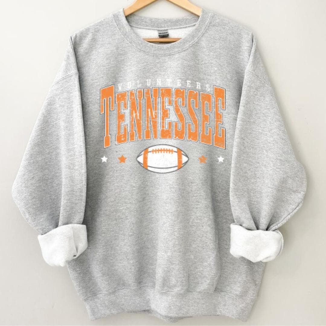 Tennessee Vols Football Oversized T-Shirt & Sweatshirt - Comfort Colors – image 1, Tennessee Volunteers Tee, tennessee football shirts, vols shirt, tennessee vols t shirt, tennessee football sweatshirt, tennessee volunteers t shirt, tennessee vols tee shirts