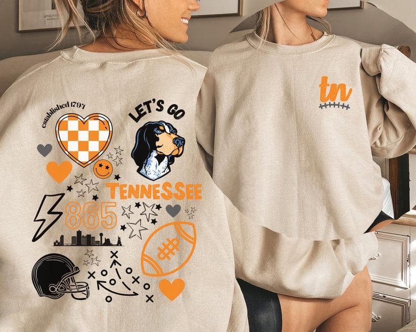 Tennessee Vols Vintage College Game Day Crewneck Sweatshirt – image 1, Tennessee Volunteers Tee, tennessee football shirts, vols shirt, tennessee vols t shirt, tennessee football sweatshirt, tennessee volunteers t shirt, tennessee vols tee shirts