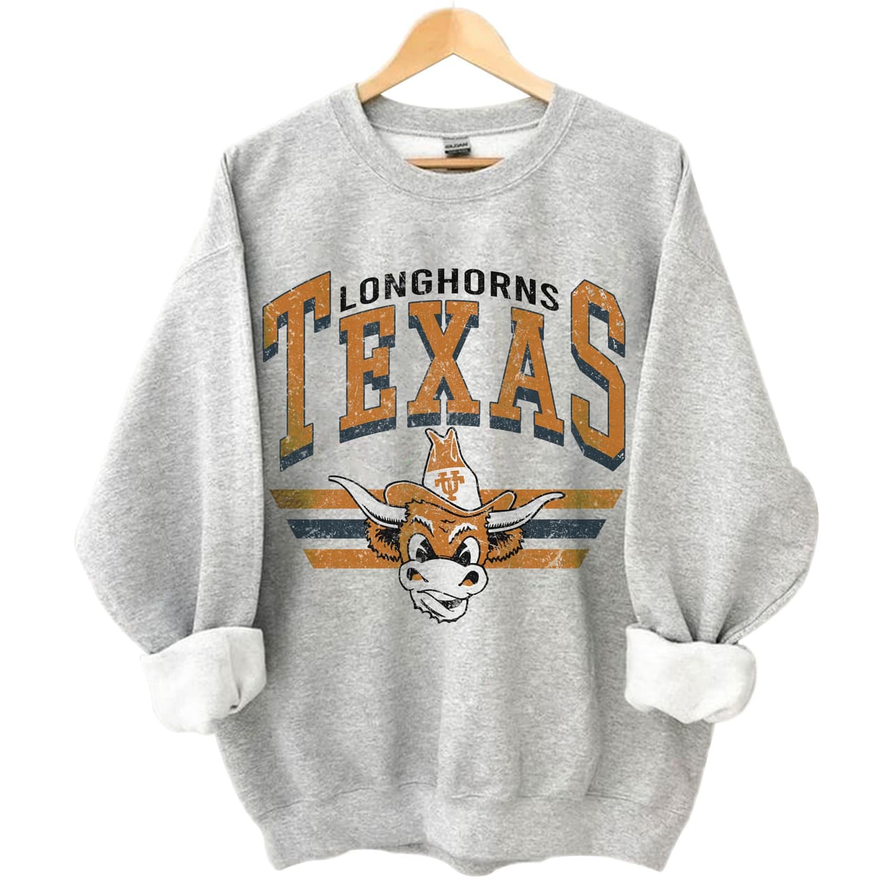 Texas Longhorns Vintage NCAA Football Sweatshirt - Unisex UT Austin Fan Gift – image 1, Texas Longhorns Tee, texas longhorns shirt, texas longhorns t shirt, texas longhorn shirts men, texas longhorn tees, texas longhorns sweatshirt, texas longhorns polo