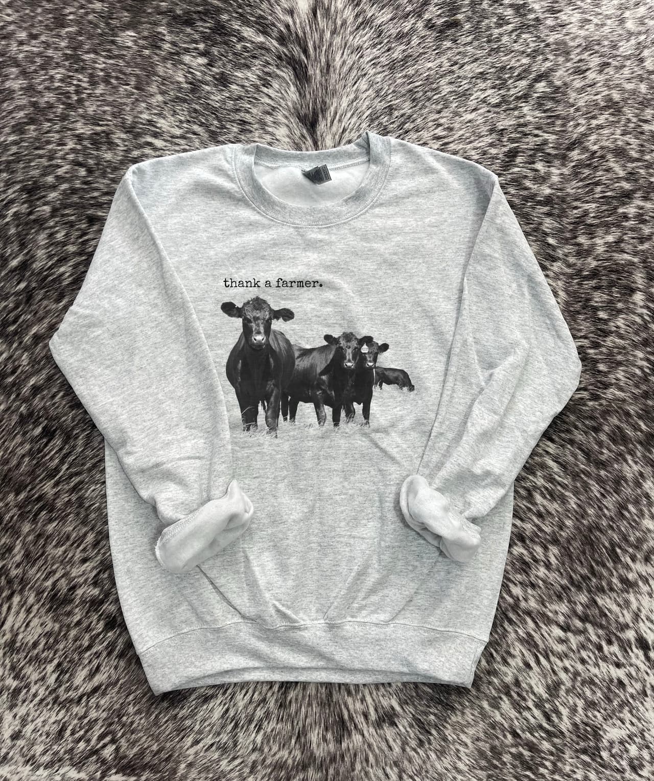 Thank a Farmer Western Crewneck Sweatshirt, Beef Farmer Crewnecks Tee, Western Crewnecks, Western Hoodie – image 2, Thank a Farmer Western Tee, Thank a Farmer Western Shirt, Thank a Farmer Western Sweatshirt, Thank a Farmer Western Hoodie