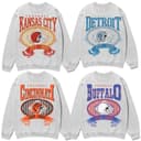 Throwback All Teams Vintage 90s Sweatshirt With Big Words Logo, Classic Big Words Logo Crewneck Unisex Sweatshirt, Football Sweatshirt Gift For Mama, Philadelphia Team, Kansas City Team, New Orleans Team, Miami Team Casual Cotton Fabric Man 1 small thumbnail