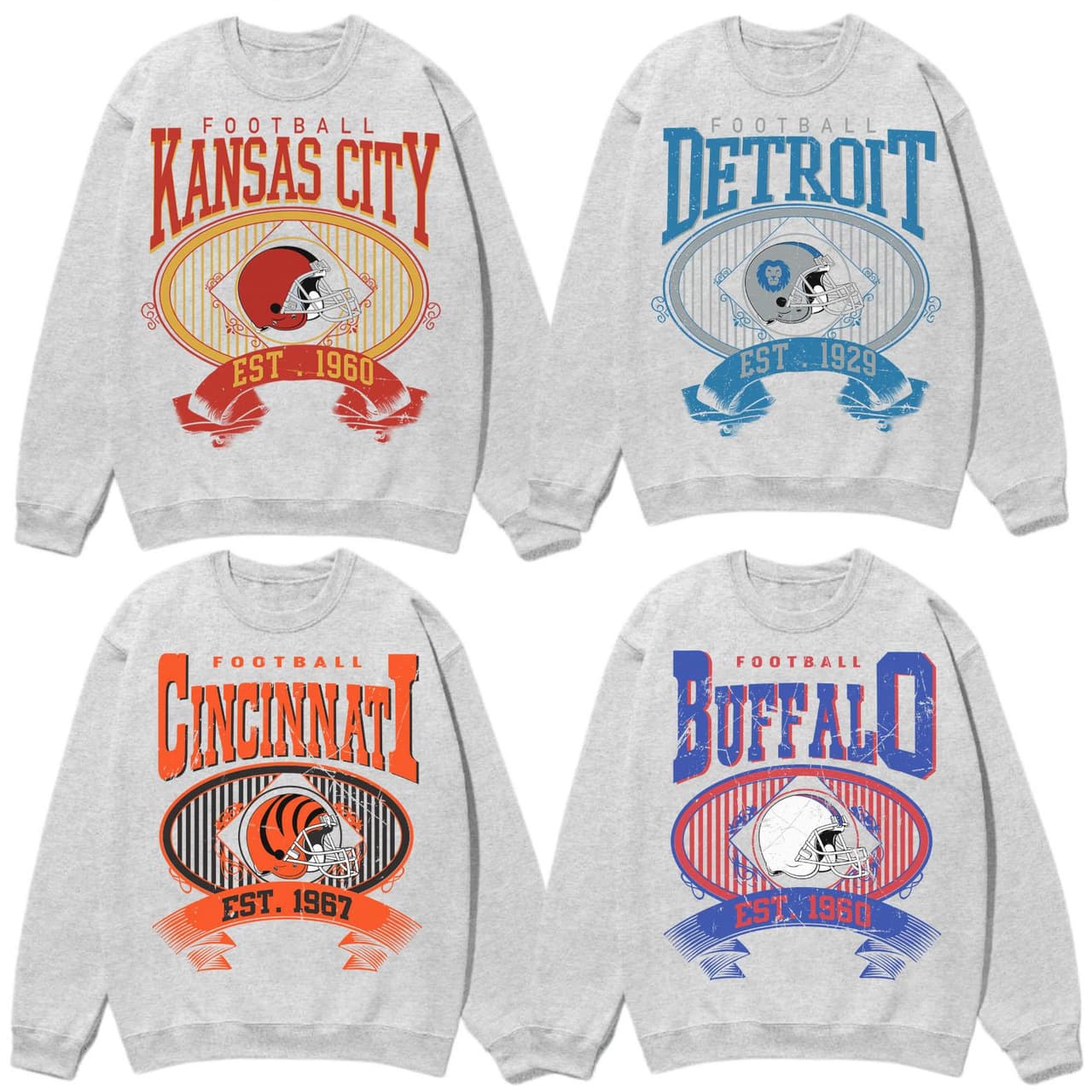 Throwback All Teams Vintage 90s Sweatshirt With Big Words Logo, Classic Big Words Logo Crewneck Unisex Sweatshirt, Football Sweatshirt Gift For Mama, Philadelphia Team, Kansas City Team, New Orleans Team, Miami Team Casual Cotton Fabric Man – image 1, NFL Tee, San Francisco 49ers Tee, Dallas Cowboys Tee, Detroit Lions Tee, Kansas City Chiefs Tee, Tampa Bay Buccaneers Tee, Arizona Cardinals Tee