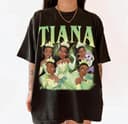 Tiana & Frog Princess Portrait Vintage Tee - Funny 2024 Family Trip Gift 1 small thumbnail