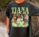 Tiana & Frog Princess Portrait Vintage Tee - Funny 2024 Family Trip Gift 3 small thumbnail