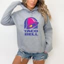 Trendy Vintage Taco Bell Oversized Hoodie | Foodie Gift Sweatshirt 1 small thumbnail