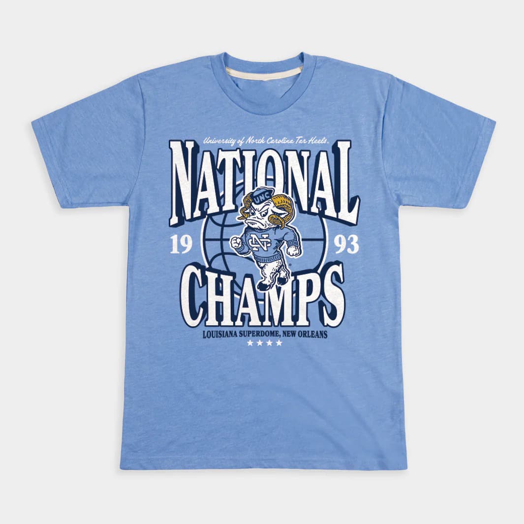 UNC Basketball 1993 NCAA Champs Camiseta – Gráfica, Regalo Fan – image 1, North Carolina Tar Heels Tee, tar heels shirt, nc tar heels shirt, tar heels sweatshirt, tar heels hoodie