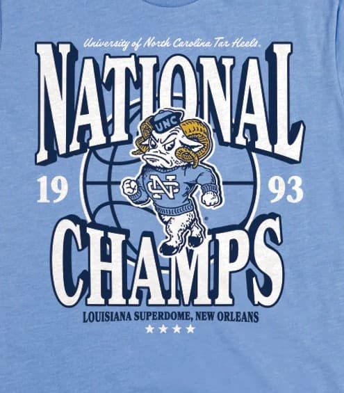 UNC Basketball 1993 NCAA Champs Camiseta – Gráfica, Regalo Fan – image 2, North Carolina Tar Heels Tee, tar heels shirt, nc tar heels shirt, tar heels sweatshirt, tar heels hoodie