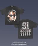 Camiseta Unisex de Algodón de Dennis Rodman: Vintage Y2K Camiseta Gráfica para Fanáticos de Jordan, Regalo para Amantes del Baloncesto 1 small thumbnail