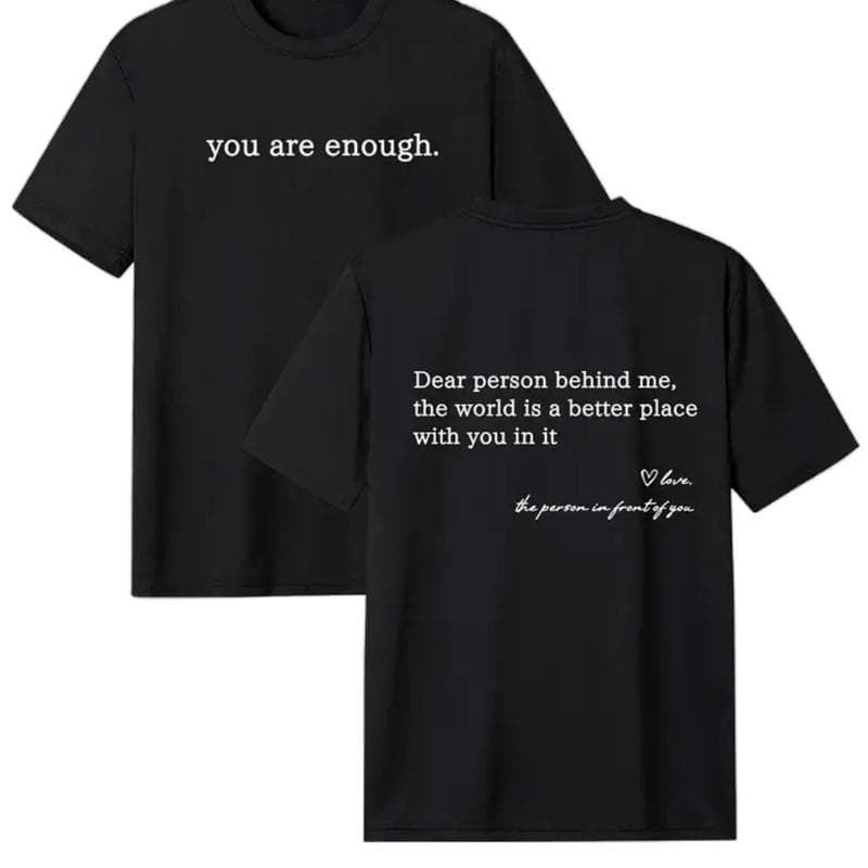 Unisex Cotton 'You Are Enough' T-Shirt for Men & Women – image 1, You Are Enough Tee, You Are Enough Merch, You Are Enough Shirt, You Are Enough Sweatshirt, You Are Enough Hoodie, You Are Enough Clothes