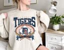 Unisex Detroit Tigers Vintage Baseball T-Shirt, Comfortable Hoodie/Sweatshirt for Fans 1 small thumbnail