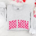 Sudadera, Hoodie Unisex Mamá Perro Cuadros Rosa Desgastados Comfort Colors 1 small thumbnail