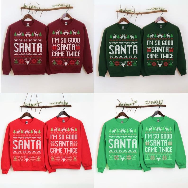 Unisex Funny Couples Ugly Christmas Sweaters & Pajamas, Sold Separately – image 2, Funny Couples Ugly Christmas Tee, Funny Couples Ugly Christmas Merch, Funny Couples Ugly Christmas Shirt, Funny Couples Ugly Christmas Sweatshirt, Funny Couples Ugly Christmas Hoodie, Funny Couples Ugly Christmas Clothes