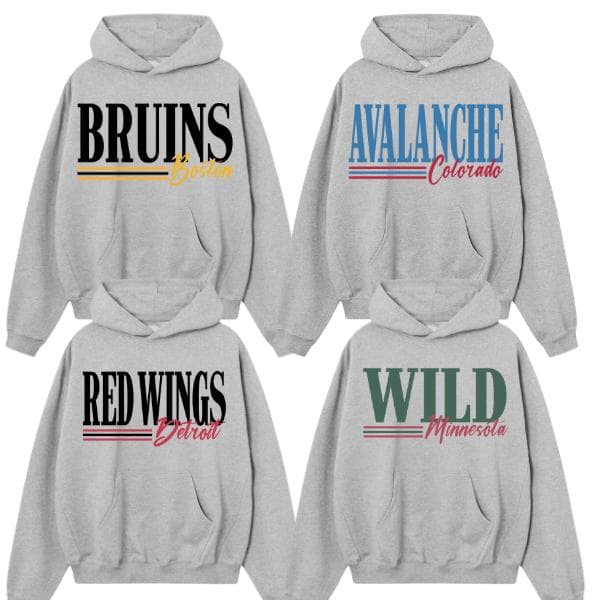 Sudadera Unisex de Hockey: Artículos para Fans de Todos los Equipos – image 2, NHL Tee, Anaheim Ducks Tee, Boston Bruins Tee, Buffalo Sabres Tee, Calgary Flames Tee, Carolina Hurricanes Tee, Chicago Blackhawks Tee