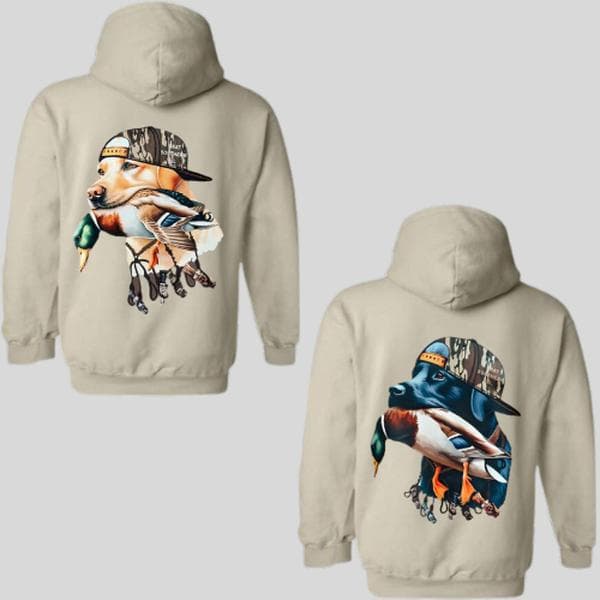 Unisex Hoodie: Straight Up Southern Hunting Dog & Duck Graphic for Outdoorsmen – image 1, Straight Up Southern Tee, Straight Up Southern Merch, Straight Up Southern Shirt, Straight Up Southern Sweatshirt, Straight Up Southern Hoodie, Straight Up Southern Clothes