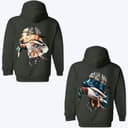 Unisex Hoodie: Straight Up Southern Hunting Dog & Duck Graphic for Outdoorsmen 2 small thumbnail