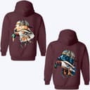 Unisex Hoodie: Straight Up Southern Hunting Dog & Duck Graphic for Outdoorsmen 4 small thumbnail